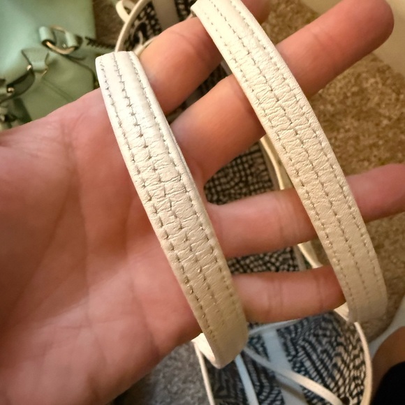 MCM Ivory and Black Logo Tote - Picture 5 of 8